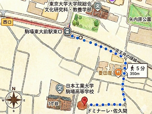 レッスンルームの地図